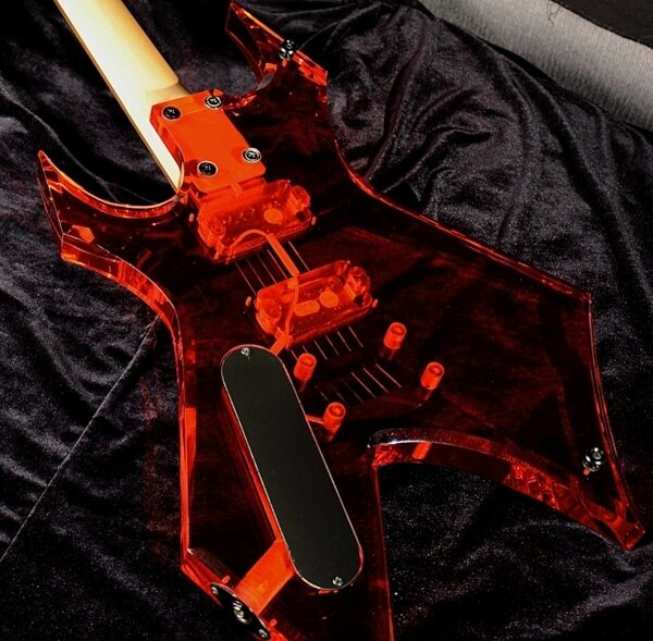 BC Rich Exclusive Acrylic Warlock Electric Guitar, Back - Closeup