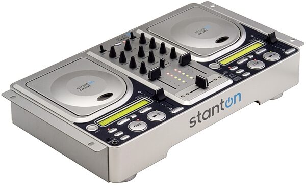 Stanton CM.205 Dual Top Load CD/MP3 Player and Mixer, With Rack Ears - Angle