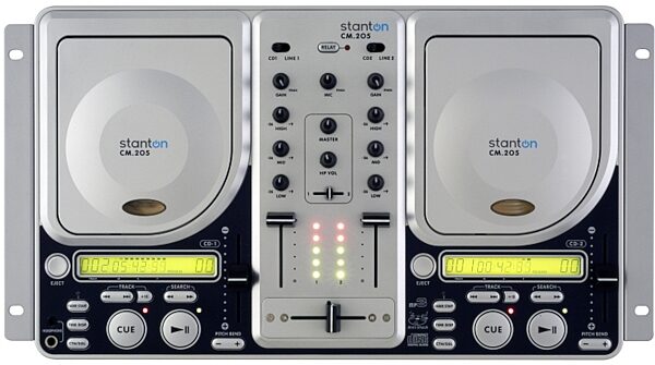 Stanton CM.205 Dual Top Load CD/MP3 Player and Mixer, With Rack Ears - Top