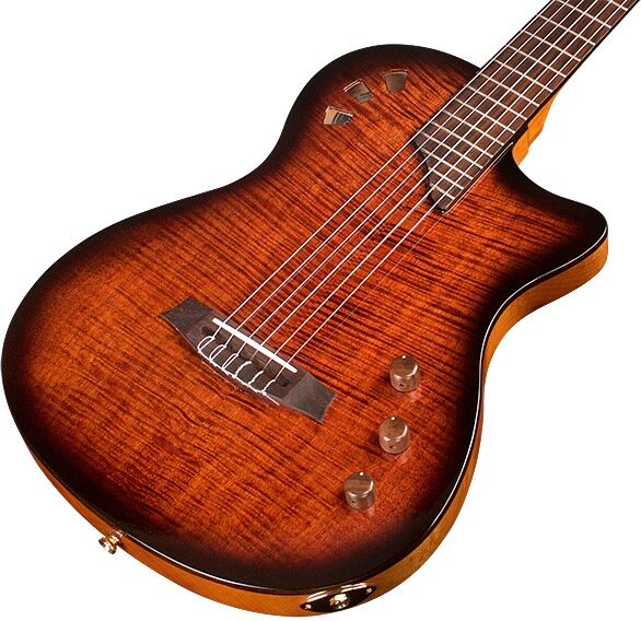 Cordoba Stage Thinbody Classical Acoustic-Electric Guitar, Edge Burst, Blemished, Action Position Back