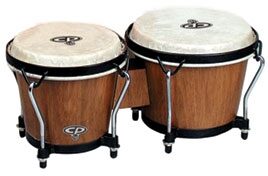 Latin Percussion CP221 Wood Bongos, Dark Wood