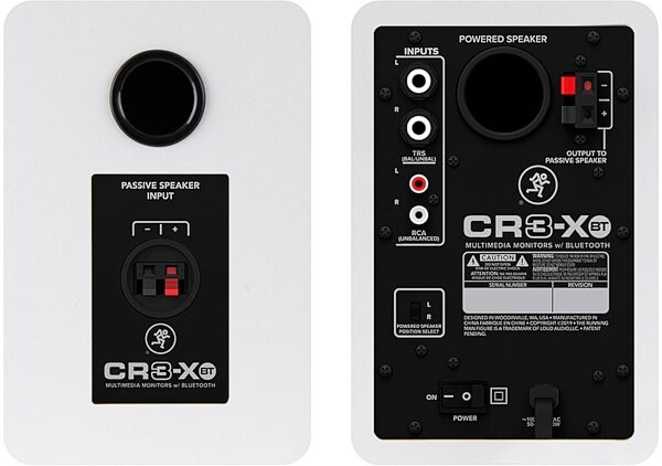 Mackie CR3-XBT Powered Bluetooth Studio Monitors, Limited Edition White, Pair, View