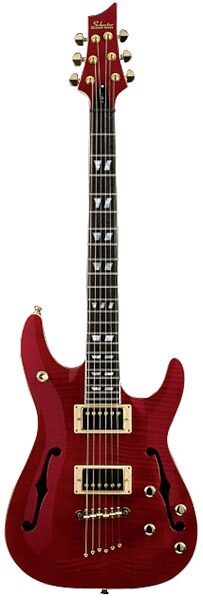 Schecter CSH1 Semi-Hollowbody Electric Guitar, Vintage Trans Red