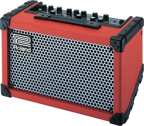 Roland Cube Street Battery-Powered Stereo Guitar Combo Amplifier (5 Watts, 2x6.5"), Red