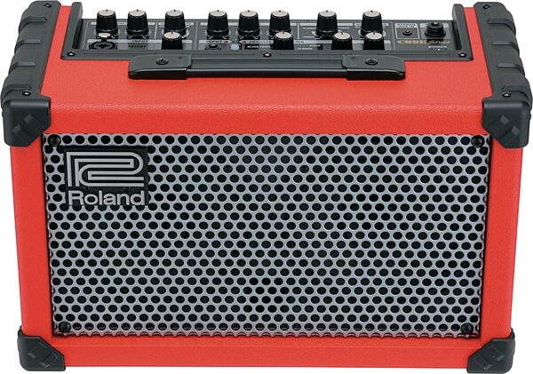 Roland Cube Street Battery-Powered Stereo Guitar Combo Amplifier (5 Watts, 2x6.5"), Red Front