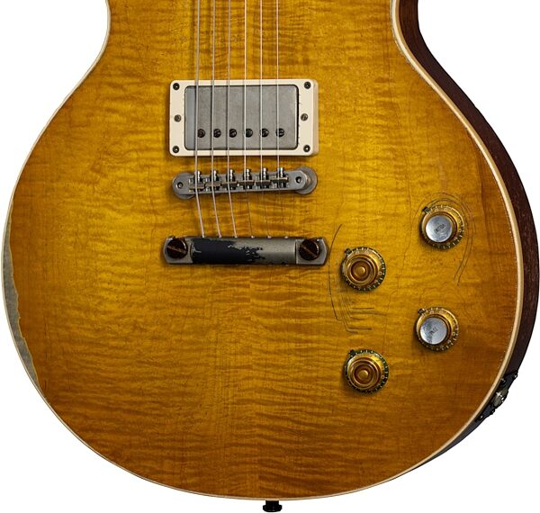 Gibson Custom Kirk Hammett "Greeny" 1959 Les Paul Standard Electric Guitar (with Case), Action Position Back