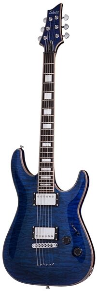 Schecter C-1 Custom Electric Guitar, Transparent Midnight Blue