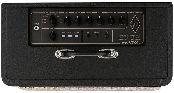 Vox AV15G Analog Modeling Guitar Combo Amplifier, Top