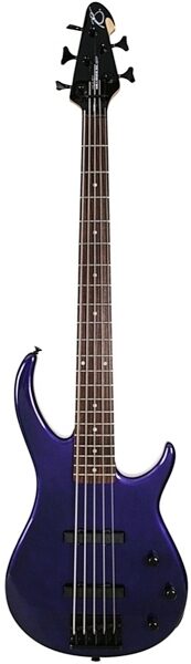 Peavey Millennium Bass 5 Quilt Top BXP 5-String Electric Bass, Metallic Blue