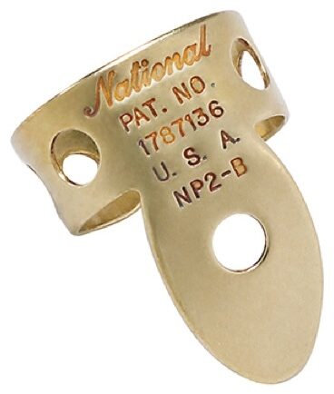 D'Addario National Brass Finger Picks, NP2B-04, 4-Pack, view