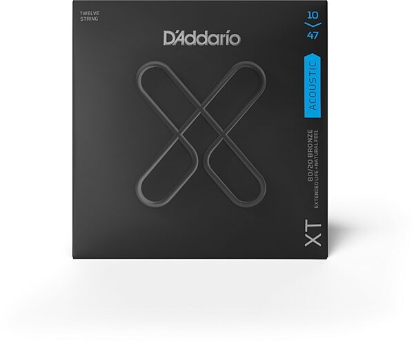 D'Addario XTABR-12 XT 80/20 12-String Acoustic Guitar Strings, Action Position Back