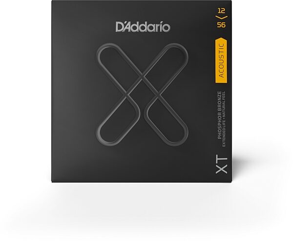 D'Addario XT Phosphor Bronze Acoustic Guitar Strings, 12-56, Action Position Back