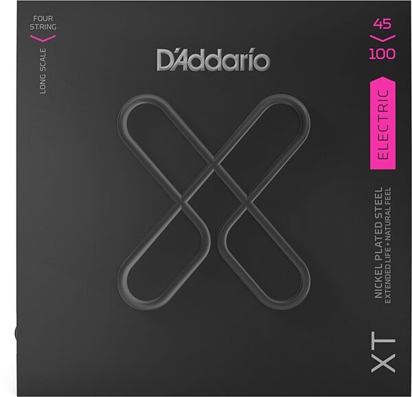 D'Addario XTB XT Electric Bass Guitar Strings, 45-100, Action Position Back