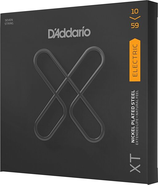 D'Addario XTE XT 7-String Electric String Pack, 10-59, Action Position Back