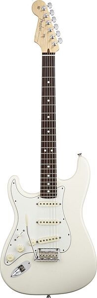 Fender American Standard Stratocaster Left-Handed Electric Guitar, with Rosewood Fingerboard and Case, Olympic White
