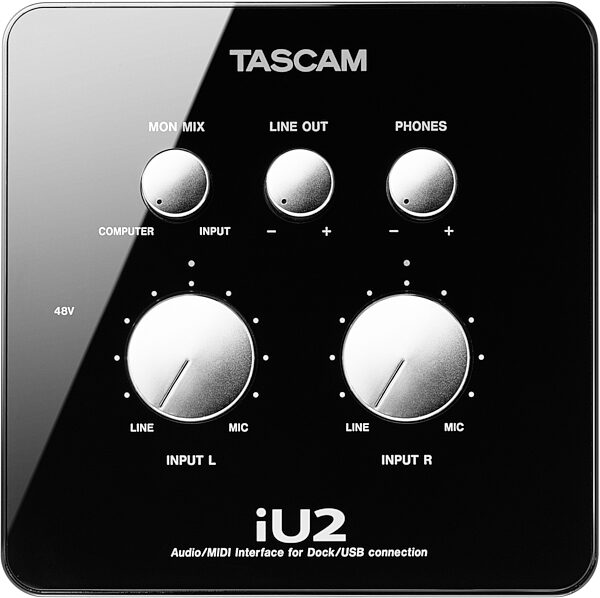 TASCAM iU2 iPad Audio Interface, Top