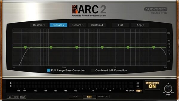 IK Multimedia ARC 2 Advanced Room Correction System Software, Screenshot Edit Window