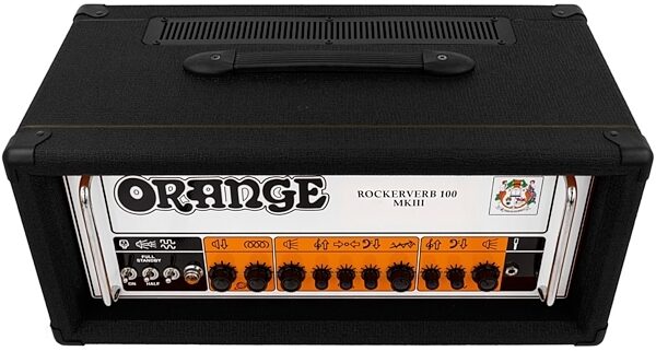 Orange Rockerverb MkIII Guitar Amplifier Head (100 Watts), Black, Black Top