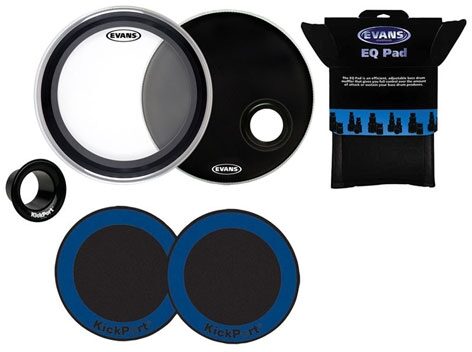 Evans EMAD Bass Drumhead Package, Evans Pad and KickPort Pack