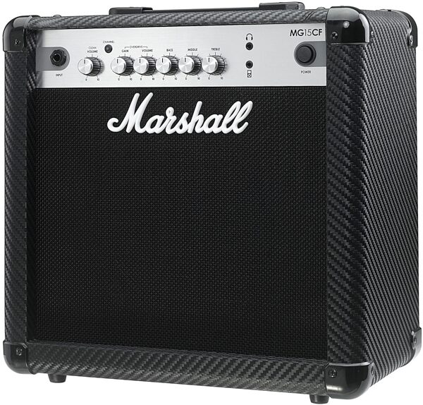 Marshall MG15CF Carbon Fiber Guitar Combo Amplifier (15 Watts, 1x8"), Left
