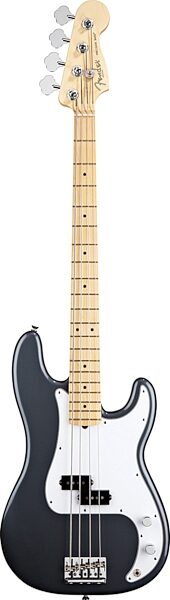 Fender American Standard Precision Electric Bass, Maple Fingerboard with Case, Charcoal Frost Metallic