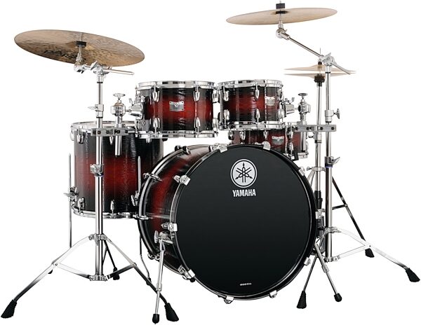 Yamaha RT2F4AH Rock Tour Drum Shell Kit, 5-Piece, Textured Red Sunburst