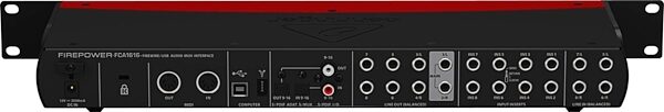 Behringer FCA1616 FireWire Audio Interface, Rear Angle