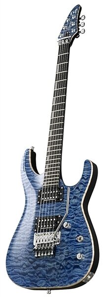 ESP Original Series Horizon CTM FR Electric Guitar (with Case), Faded Sky Blue - Angle