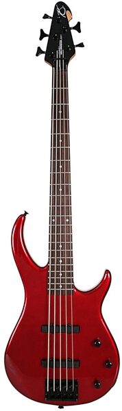 Peavey Millennium Bass 5 Quilt Top BXP 5-String Electric Bass, Metallic Red