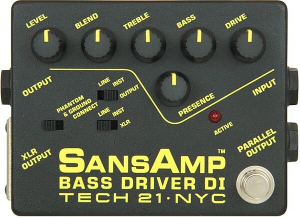 Tech 21 SansAmp Bass Driver DI Preamp Pedal, Main
