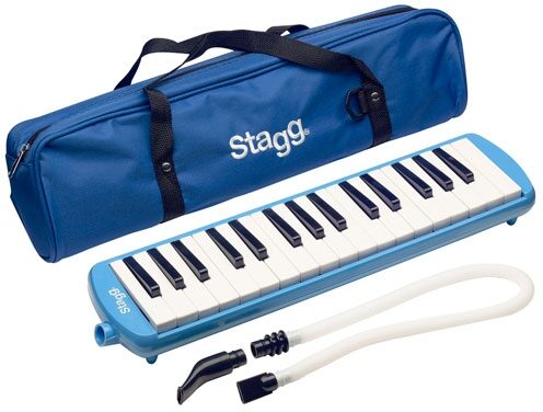 Stagg 32-Key Melodica with Gig Bag, Blue