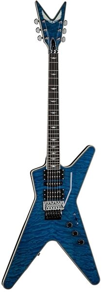 Dean Custom Run No. 8 ML Switchblade Electric Guitar, Transparent Blue