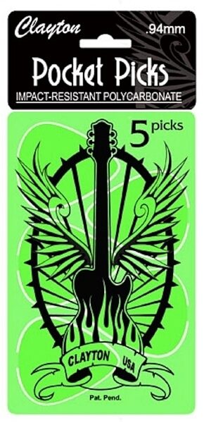 Clayton Standard Pocket Guitar Pick, Green