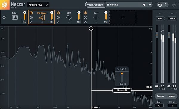 iZotope Nectar 3 Plus Vocal Suite Software, Action Position Back