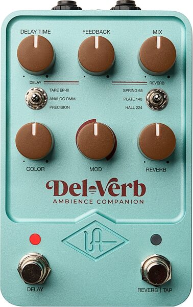Universal Audio Del-Verb Reverb and Delay Pedal, New, Action Position Back