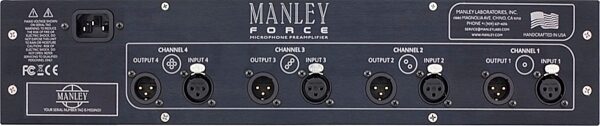 Manley Force Four-Channel Vacuum Tube Microphone Preamplifier, New, Back
