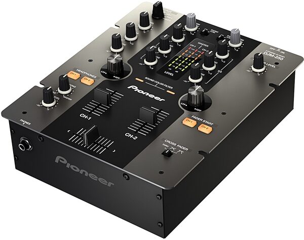 Pioneer DJM-250 DJ Mixer, 2-Channel, Black Agle