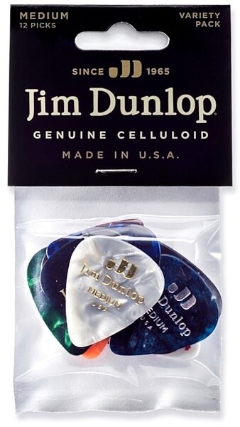Dunlop Celluloid Pick Variety Pack, Medium