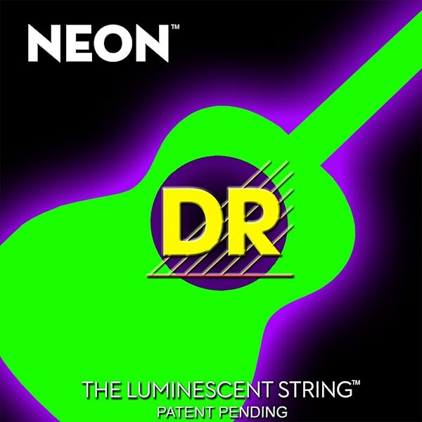 DR Strings NEON HiDef Acoustic Guitar Strings, Green