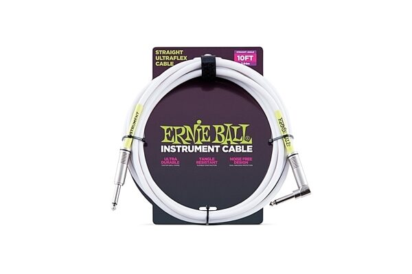 Ernie Ball Guitar Cable (Straight to Angle), 10 foot, Main