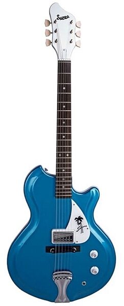 Supro Sahara Electric Guitar, Wedgewood Blue Metallic
