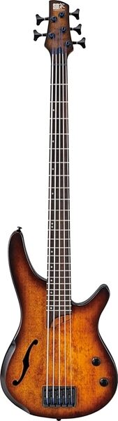 Ibanez SRH505 Bass Workshop Electric Bass, 5-String, Dragon Eye Burst Flat