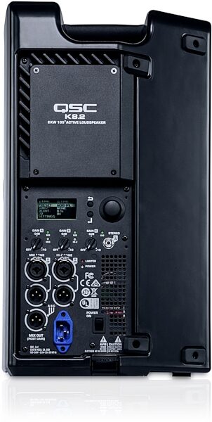 QSC K8.2 Powered Loudspeaker (2000 Watts, 1x8"), Single Speaker, Back