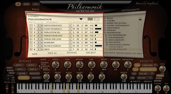 IK Multimedia Miroslav Philharmonik Software Synth, Mix Window