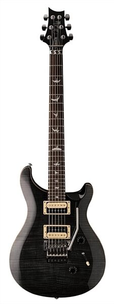 PRS Paul Reed Smith SE Custom 24 Floyd Electric Guitar (with Gig Bag), Gray Black
