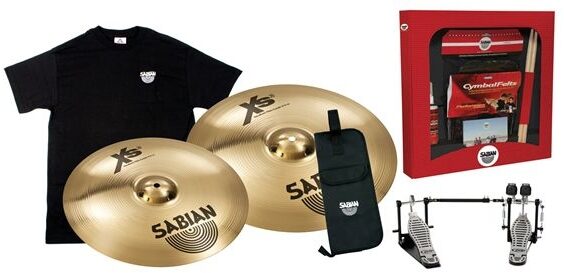 Sabian XS20 Medium Thin Crash Cymbal Package, Pacific Pedal Pack