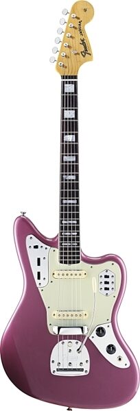 Fender 50th Anniversary Jaguar Electric Guitar with Case, Burgundy Mist Metallic