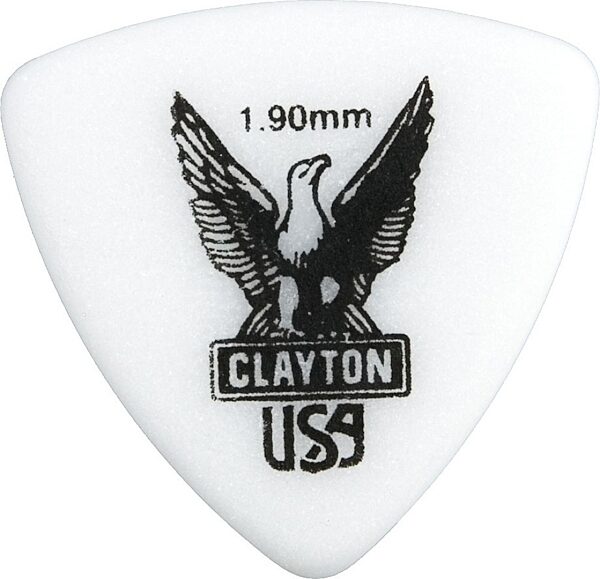 Clayton Acetal/Polymer Guitar Picks (12-Pack), Rounded Triangle