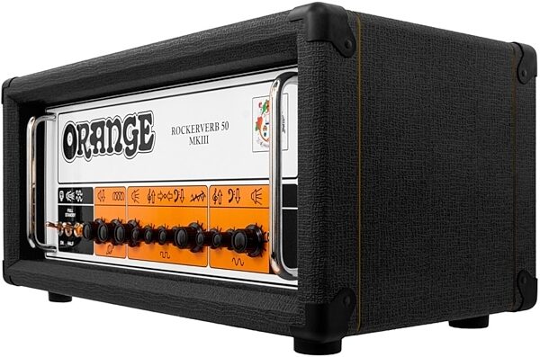 Orange Rockerverb MkIII Guitar Amplifier Head (50 Watts), Black, Black Angle