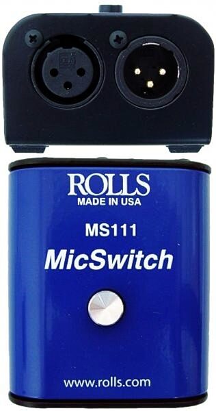 Rolls MS111 Momentary/Latching Microphone Muting Switch, Back and Top